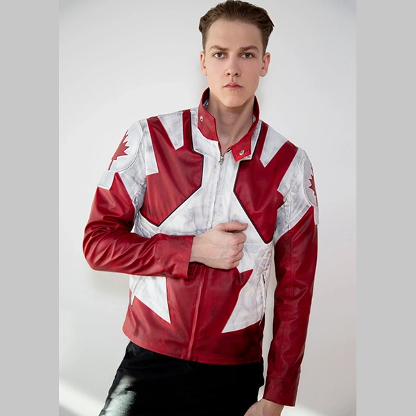 8156bcd6-a024-4b97-9033-02f10dfdca19.webp Mens Canuck Canadian Flag Leather Jacket Red White - Image 1