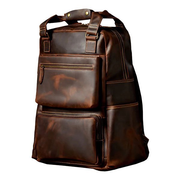 BrownFull-GrainLeatherTravelRetroBackpackforMen_2_1dc40e67-41e6-44d9-ac65-882cd9bf947d-copy.jpg Brown Travel Leather Retro Backpack For Men - Image 1