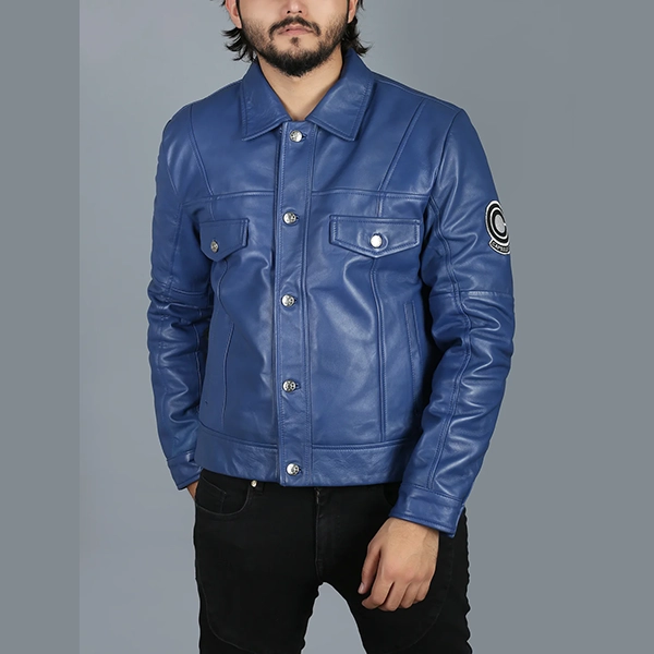 Capsule-Corp-Future-Trunks-Dragon-Ball-Z-Jacket_1500x1500.webp Mens Capsule Corp Blue Leather Jacket - Image 1