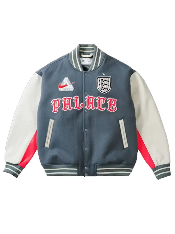 England-x-Palace-World-Cup-2026-Varsity-Jacket.webp England x Palace World Cup 2026 Varsity Jacket - Image 1