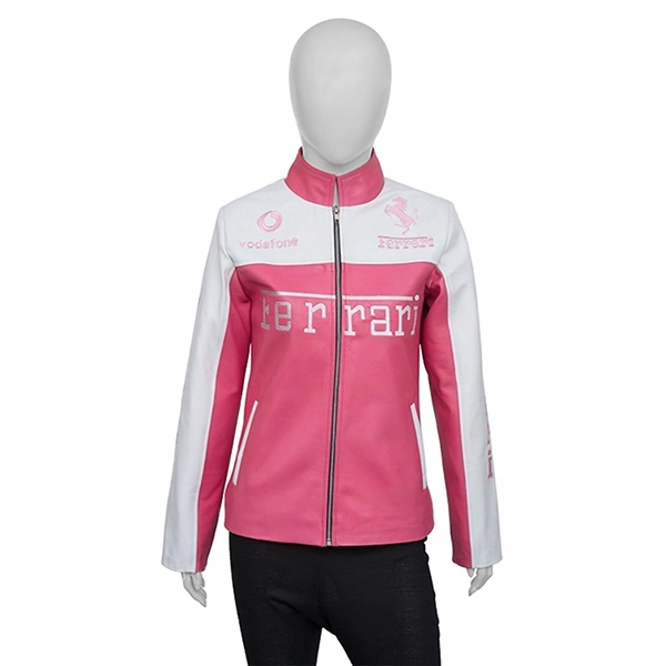 Ferrari-Pink-Leather-Jackett.webp Ferrari Pink Leather Jacket - Image 1