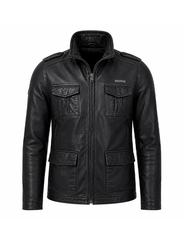 Mens-Brad-Leather-Jacket.webp Mens Brad Leather Jacket - Image 1