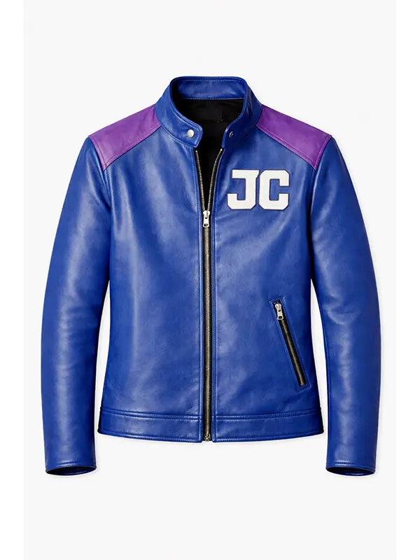 Mortal-Kombat-2-Johnny-Cage-Blue-Leather-Jacket-1.webp Mortal Kombat 2 Johnny Cage Blue Leather Jacket - Image 1