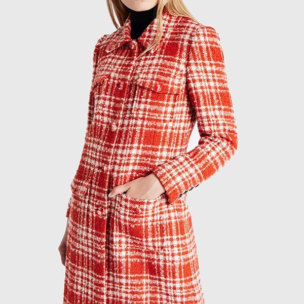 The-Gentlemen-Kaya-Scodelario-Plaid-Coat.jpg The Gentlemen Kaya Scodelario Plaid Coat - Image 1
