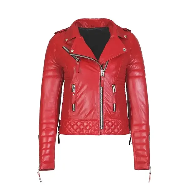 Womens-Boda-Style-Quilted-Red-Jacket.webp Womens Boda Style Quilted Red Jacket - Image 1