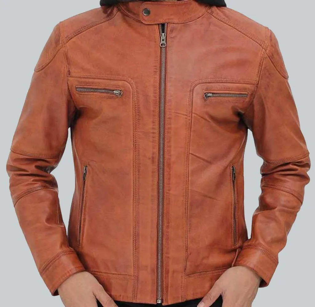 hooded_tan_leather_jacket__05438_zoom-1024x1000fit.webp Edward Mens Tan Leather Jacket with Hood - Image 1