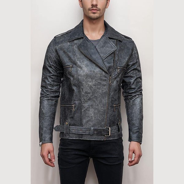 mens-distressed-black-leather-biker-jacket-with-belt-vintage-style-and-durable-design-jacket-artisan-06.jpg Men’s Vintage Style Distressed Black Leather Biker Jacket - Image 1